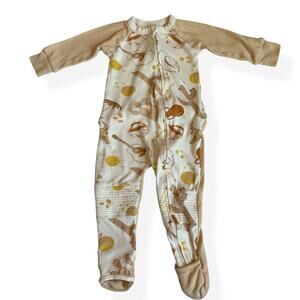 Goumi Zipper Footie Bamboo Organic Cotton Canyon Western Sleeper 12-18 months